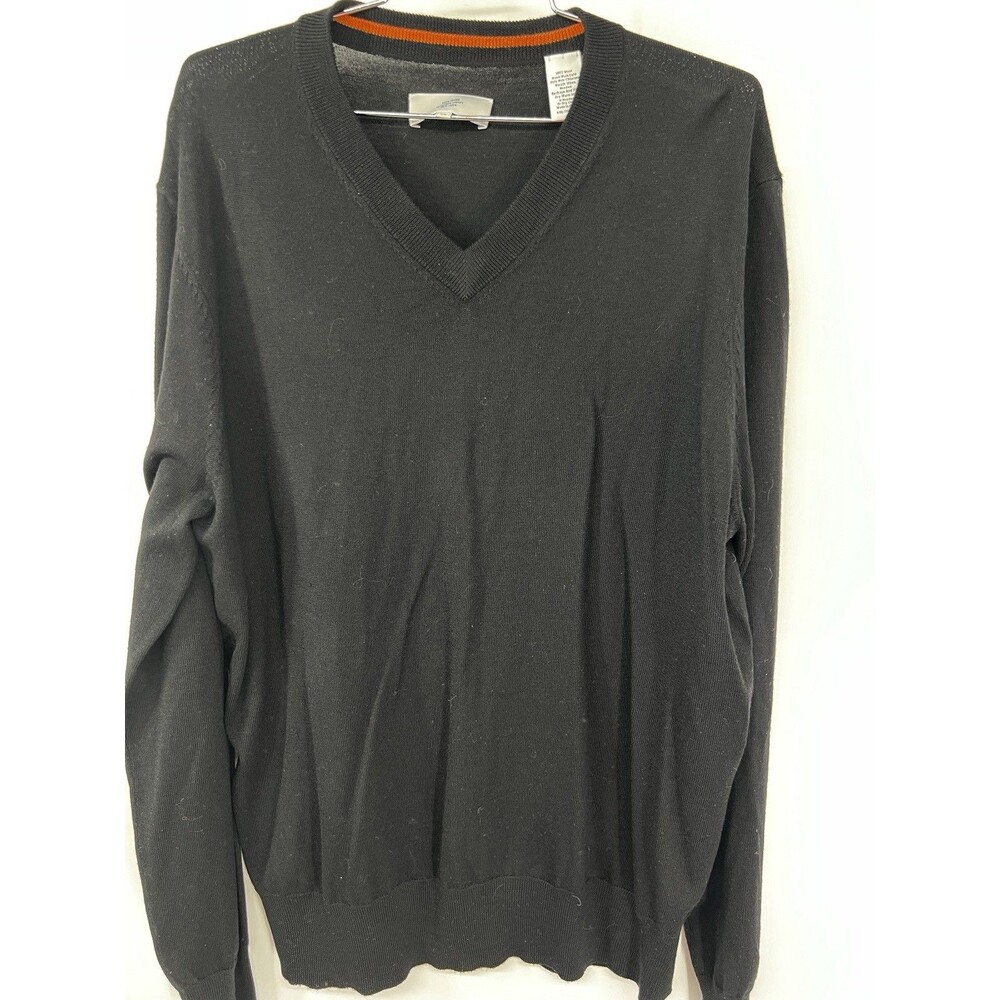 Men’s Jack Spade Bleecker Street New York Pullover Sweater Size XL black wool